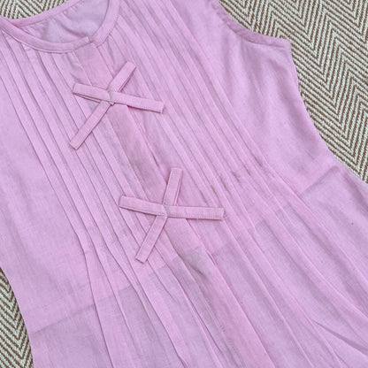 Organic Cotton Pleated Coord Lavender