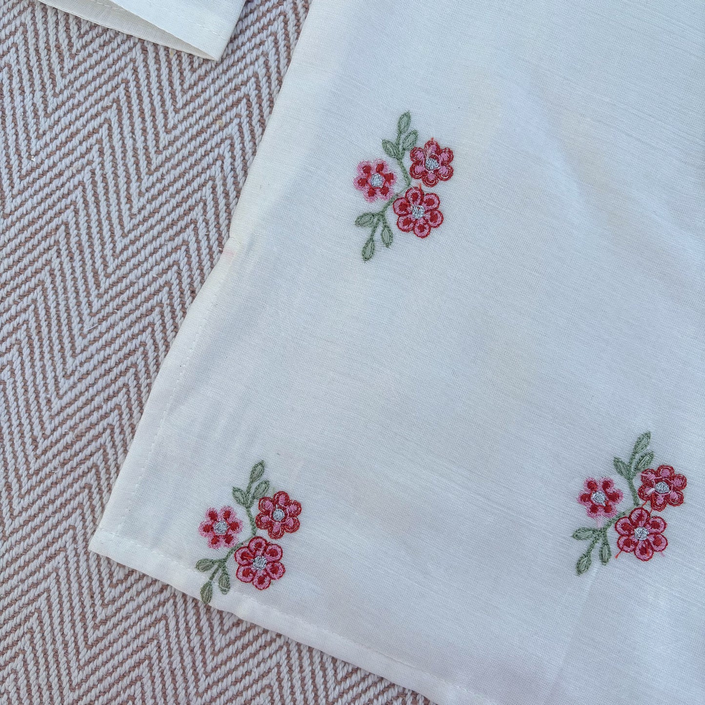 Chanderi Floral Embroidered Kurta Set for Boys