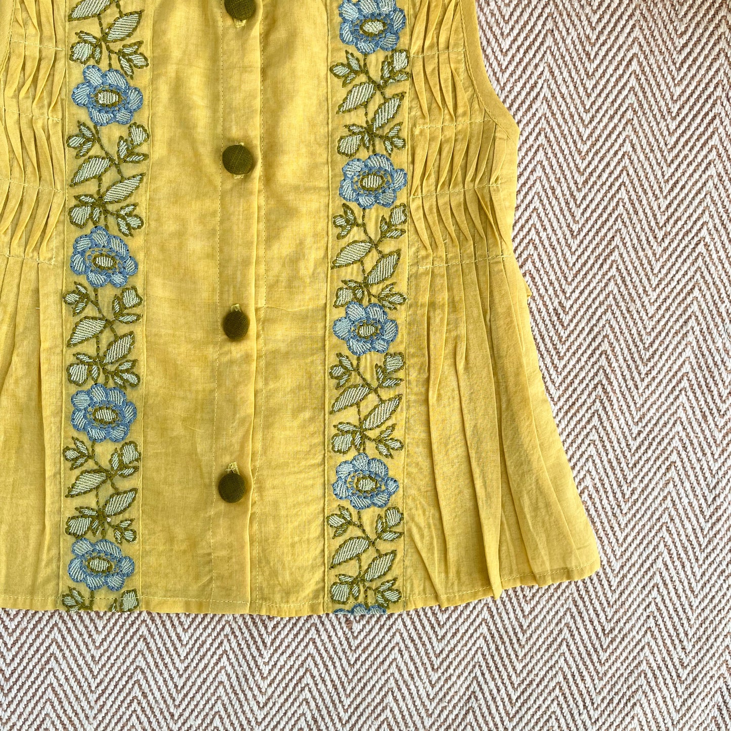 Organic Cotton Little Miss Sunshine Embroidered Frock