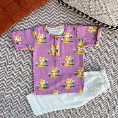 Fox Print Unisex Co-ord set