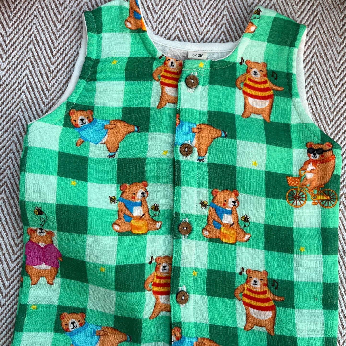 Bear Print Muslin Set