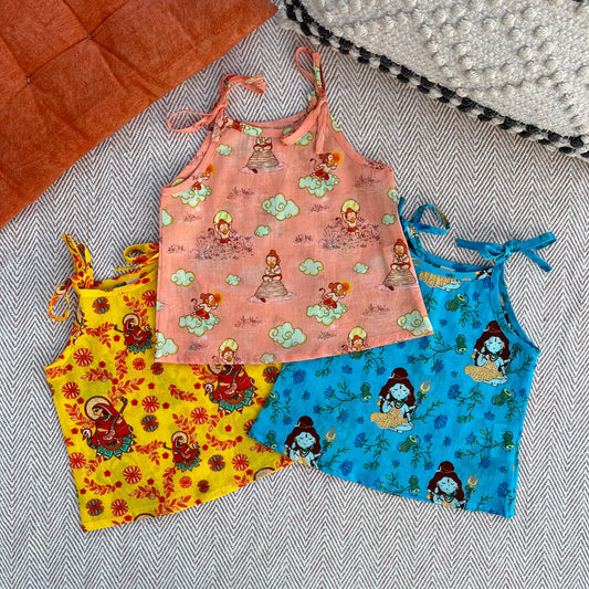 Organic Cotton Set of 3 Printed Unisex Jhablas- Divine Set