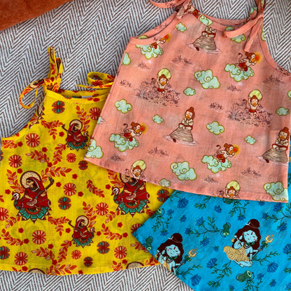 Organic Cotton Set of 3 Printed Unisex Jhablas- Divine Set
