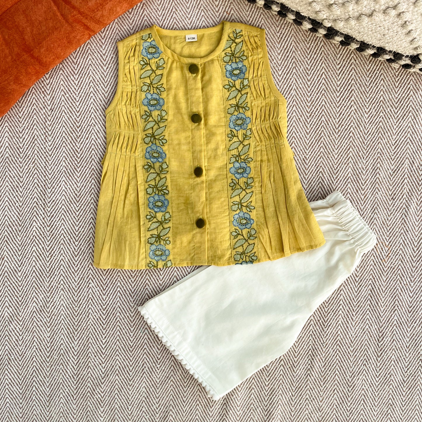 Organic Cotton Little Miss Sunshine Embroidered Frock