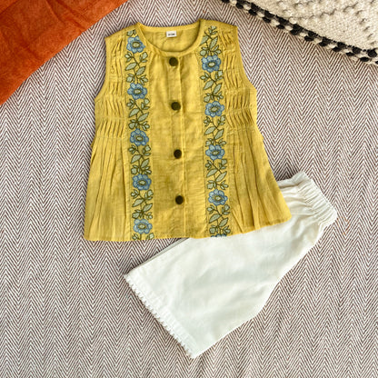 Organic Cotton Little Miss Sunshine Embroidered Frock