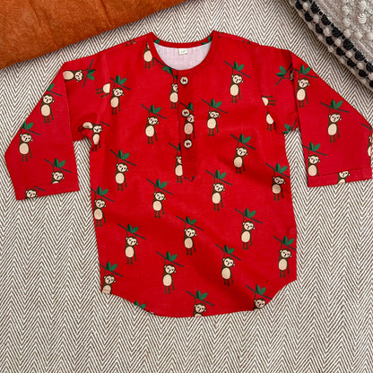 Organic Cotton Unisex Monkey Kurta