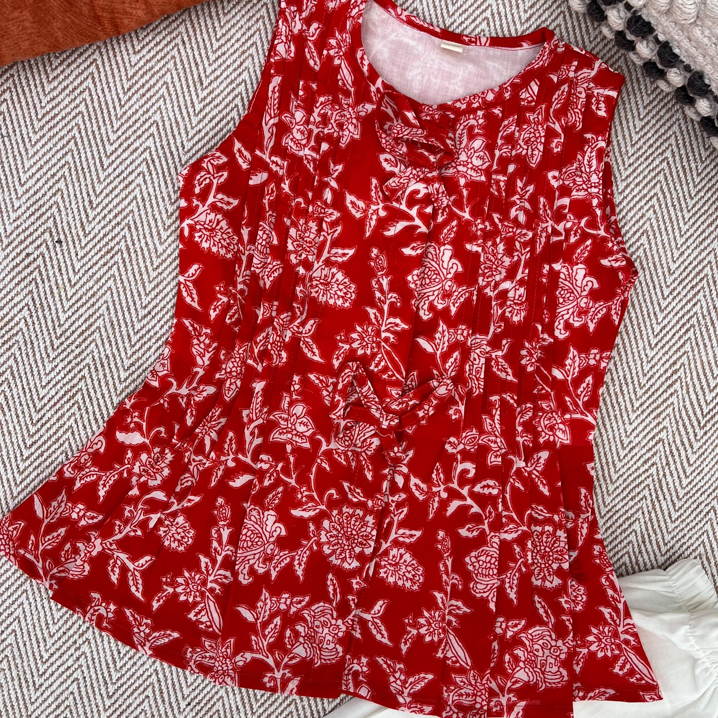 Organic Cotton 'Happiness' Coord Red Floral