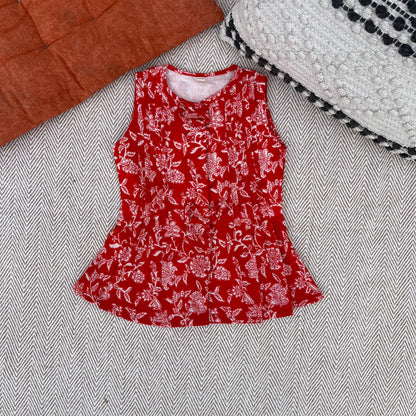 Organic Cotton 'Happiness' Coord Red Floral