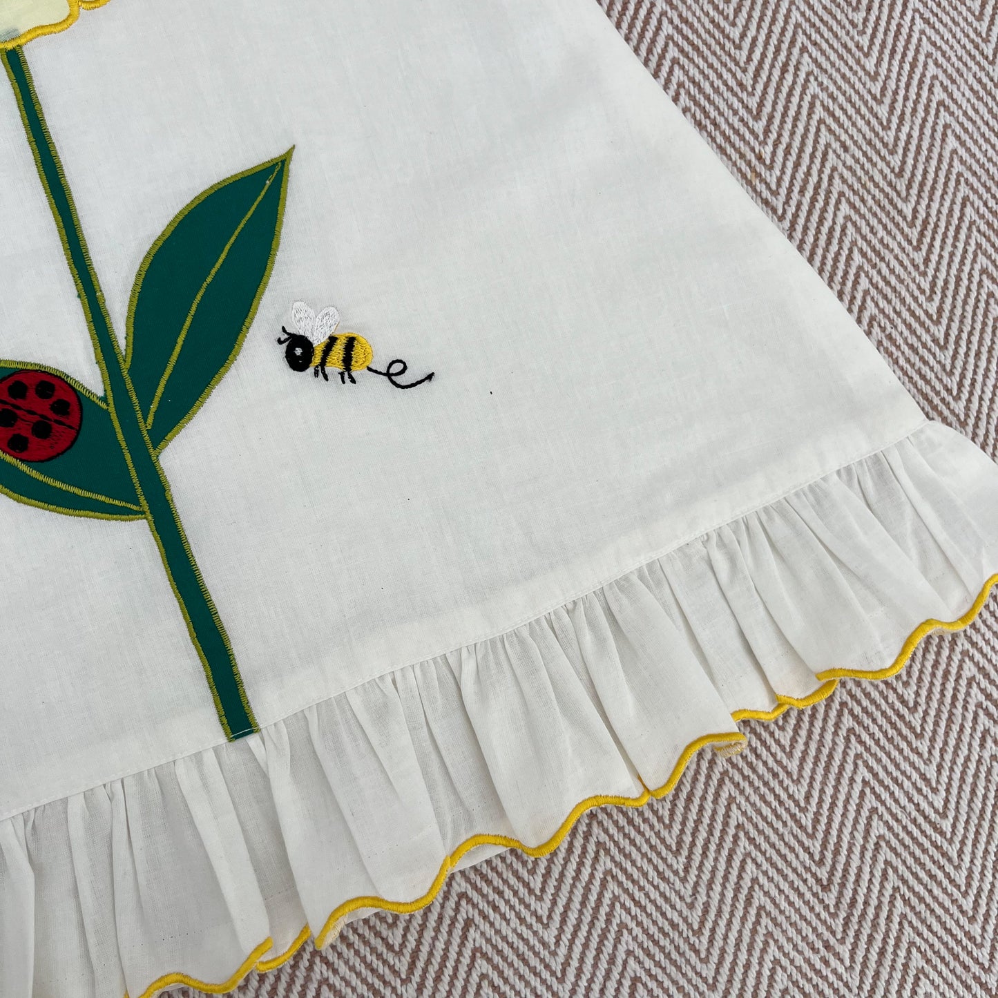 Organic Cotton 'I am a Sunflower' Embroidered Frock
