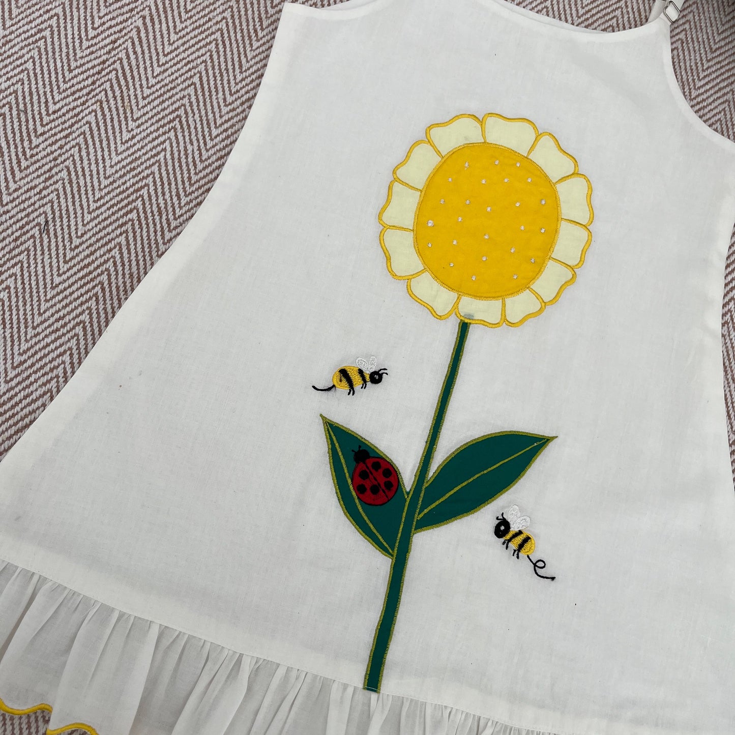 Organic Cotton 'I am a Sunflower' Embroidered Frock