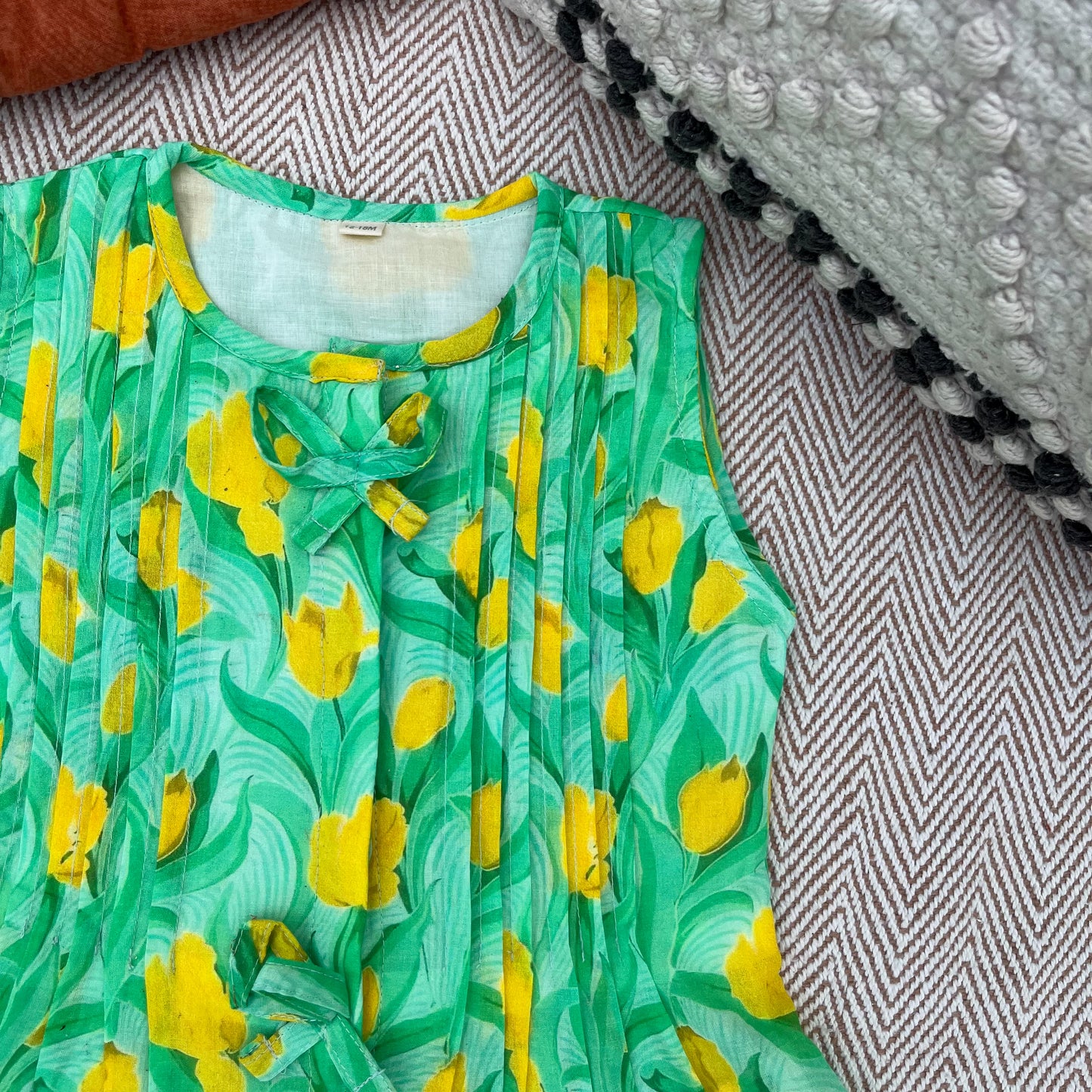Organic Cotton 'Happiness' Coord Green Floral
