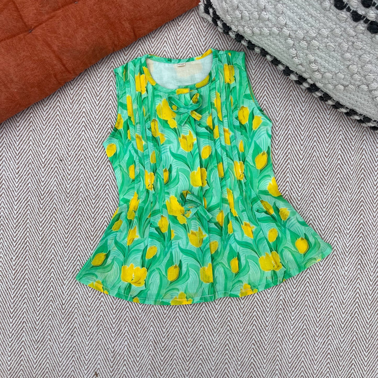 Organic Cotton 'Happiness' Coord Green Floral