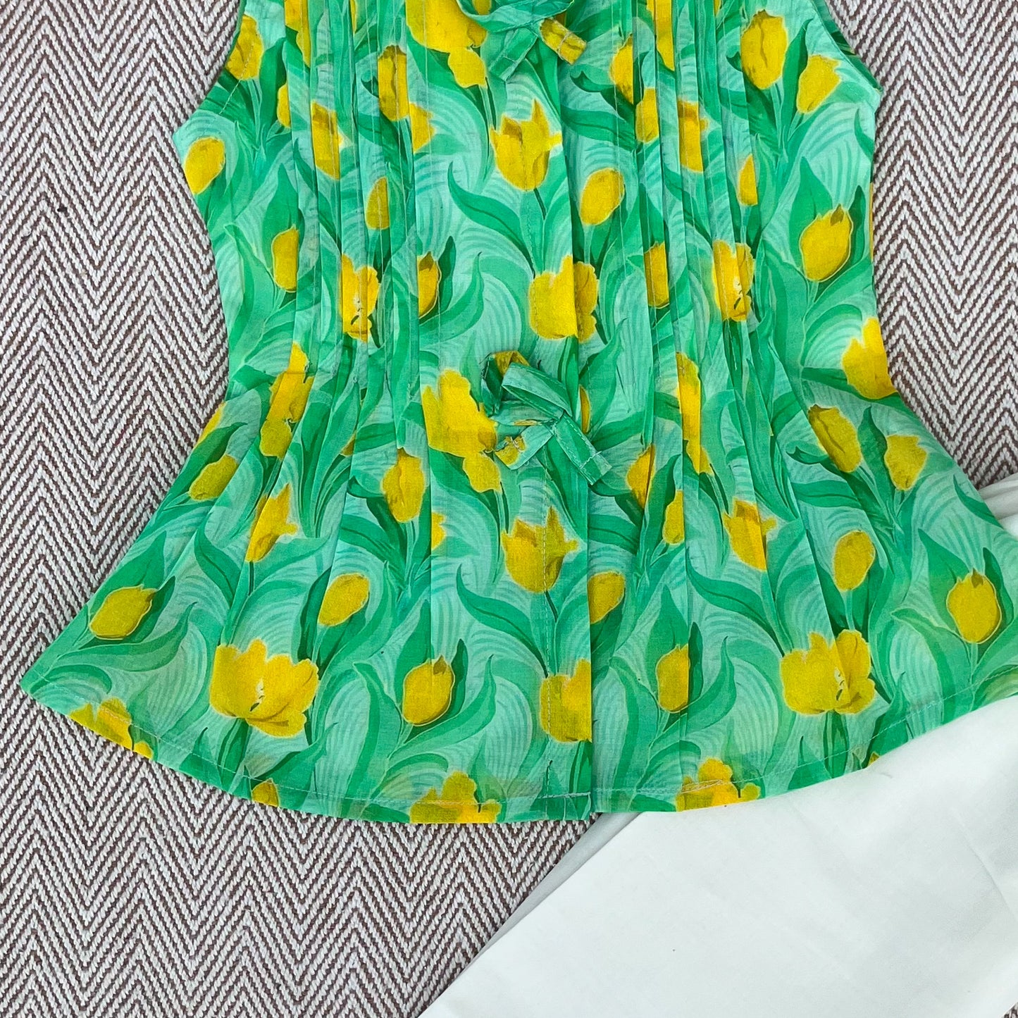 Organic Cotton 'Happiness' Coord Green Floral