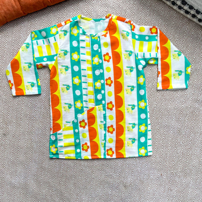 Mul Chanderi 'Rang Birangi Duniya' Kurta Set for Boys