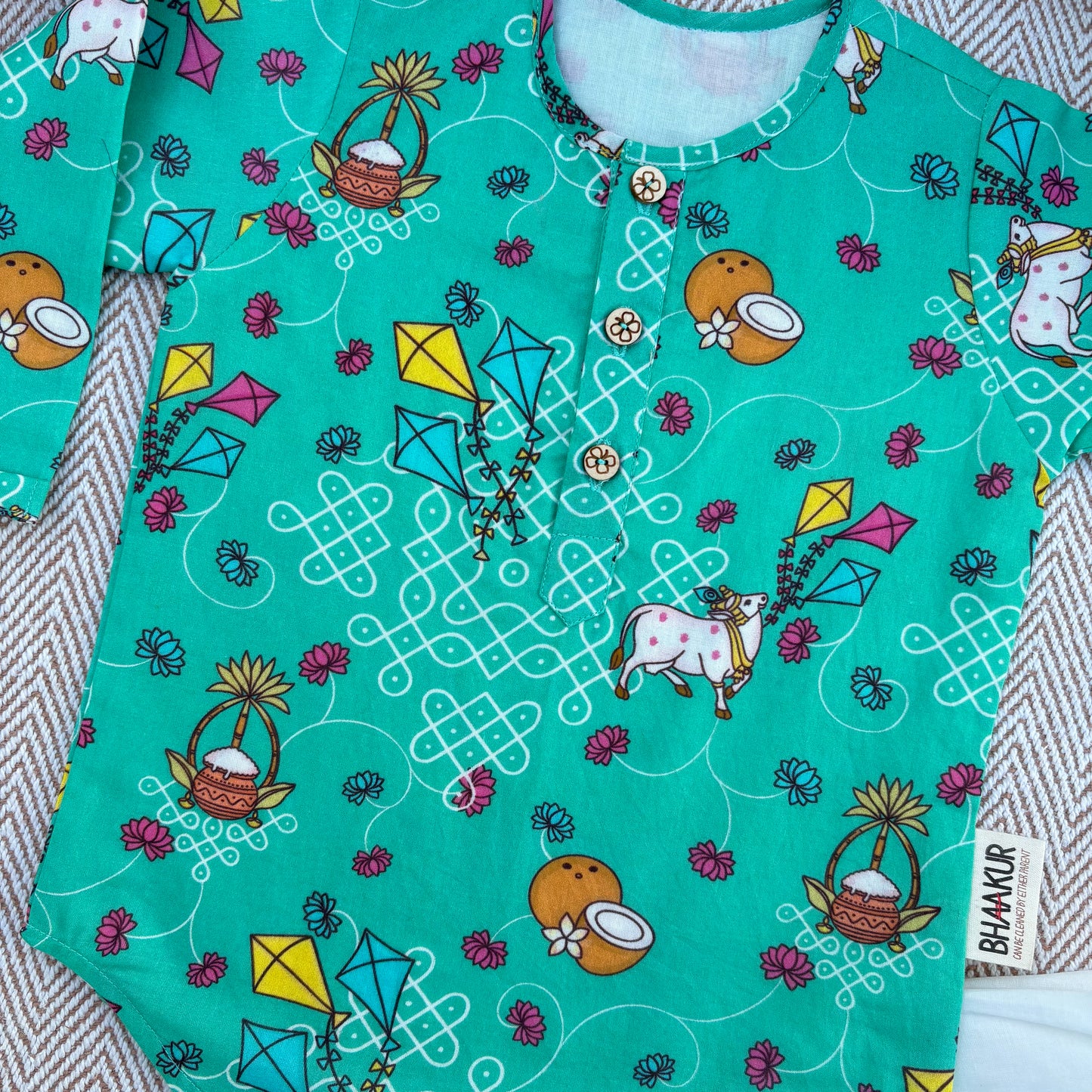 Organic Cotton 'Pongalo Pongal' Unisex Kurta Set