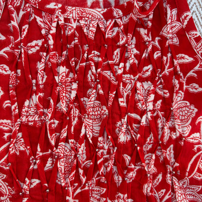 Organic Cotton Red Floral Tie-Up Co-ord Set