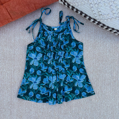 Organic Cotton Green Floral Tie-Up Co-ord Set