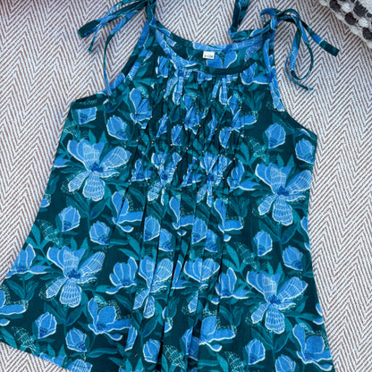 Organic Cotton Green Floral Tie-Up Co-ord Set