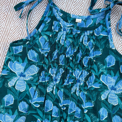 Organic Cotton Green Floral Tie-Up Co-ord Set