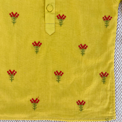 Organic Cotton Floral Sunshine Kurta Set for Boys