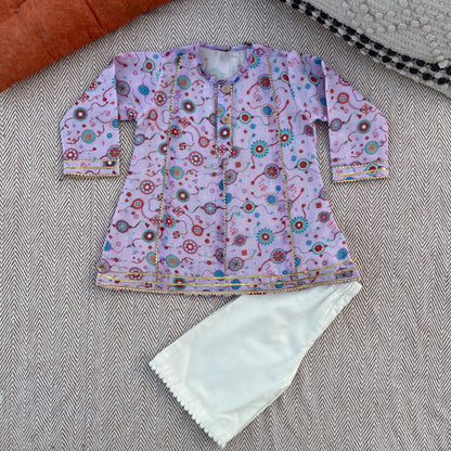 Kota Doriya Rakhi kurta set for Girls