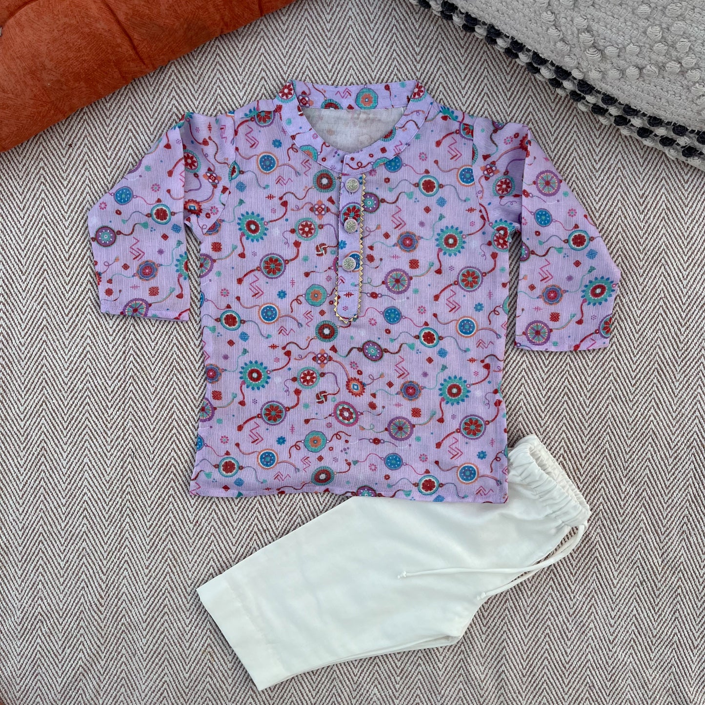 Kota Doriya Rakhi kurta set for Boys