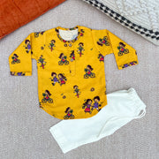 Organic Cotton Unisex 'Thank You, Dear Bicycle' Kurta Set