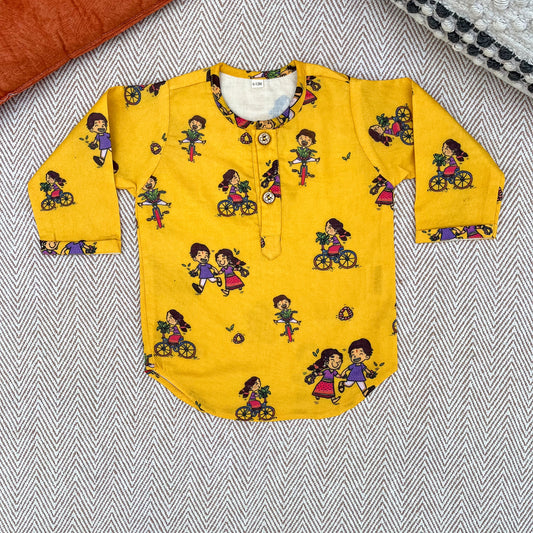 Organic Cotton Unisex 'Thank You, Dear Bicycle'  Kurta