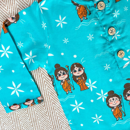 Organic Cotton Unisex 'Lord Ram'  Kurta