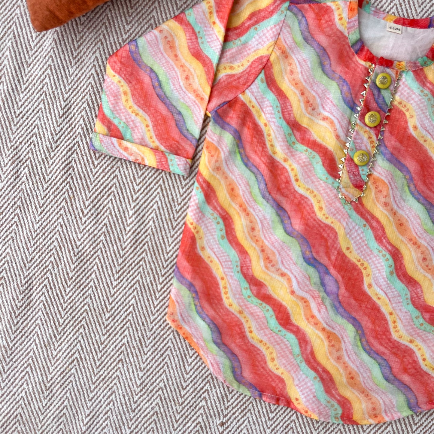 Kota Doriya Leheriya Print kurta set for Boys