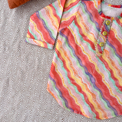 Kota Doriya Leheriya Print kurta set for Boys