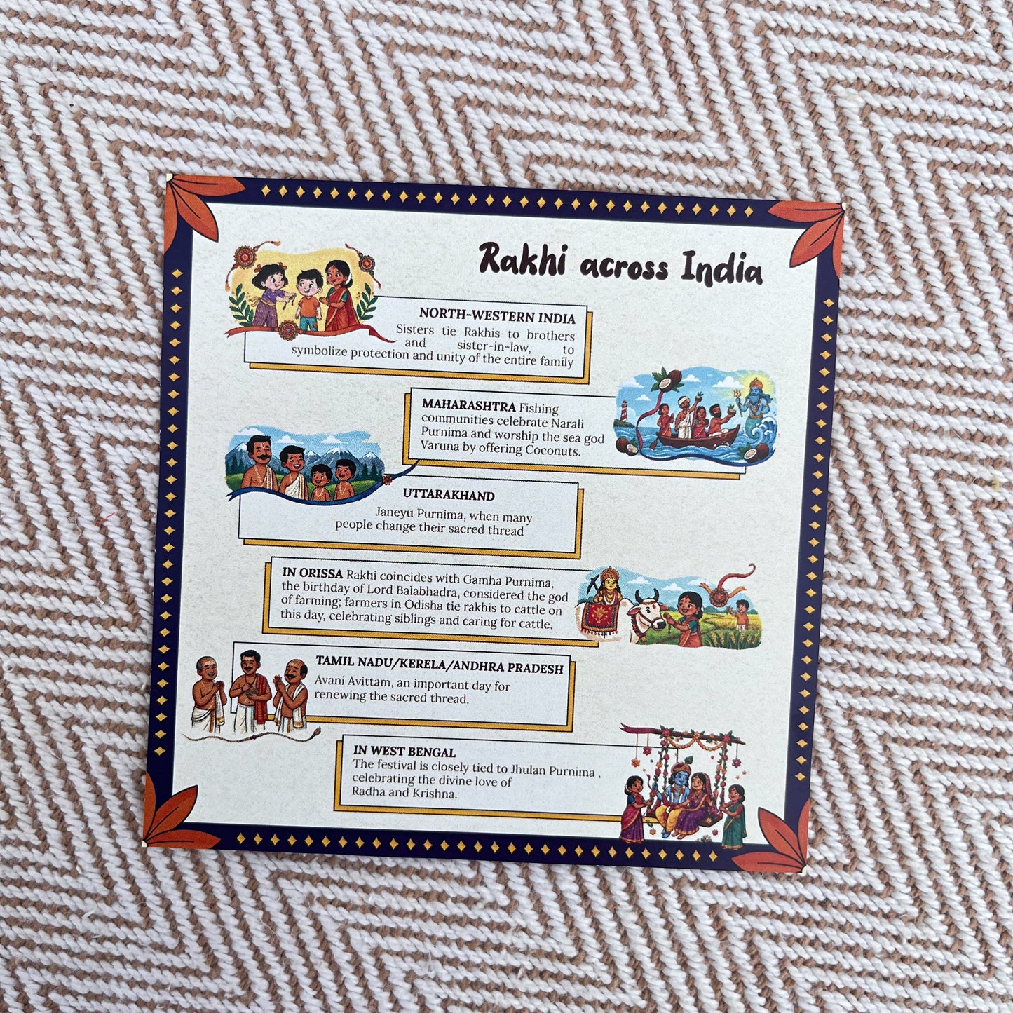 Bhaakur- Pack of 5 Cue Cards- Raksha Bandhan