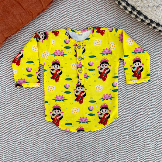 Chanderi Unisex 'Goddess Lakshmi'  Kurta