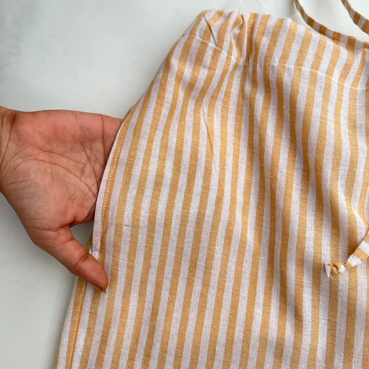 'Maatri' Beige Striped Co-ord Set- Maternity and Nursing Essentials
