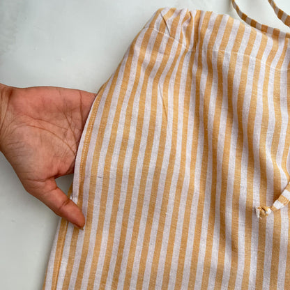 'Maatri' Beige Striped Co-ord Set- Maternity and Nursing Essentials