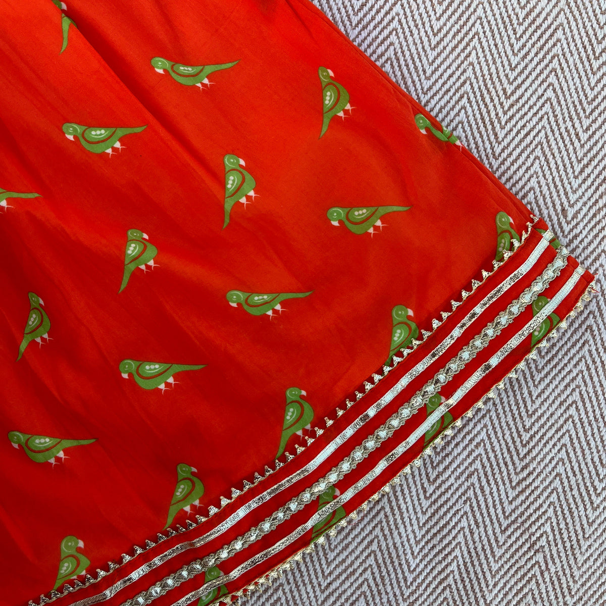 Organic Cotton 'Goddess Ambika' Lehenga Choli with Dupatta
