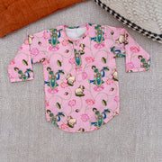 Chanderi Unisex Pichwai Print Kurta