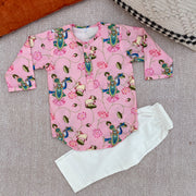 Chanderi Unisex Pichwai Print Kurta Set