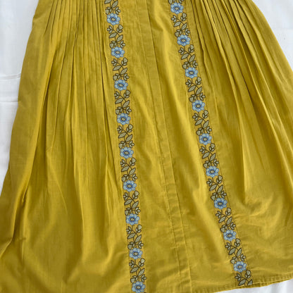 'Aanchal' Yellow Embroidered Dress- Maternity and Nursing Essentials