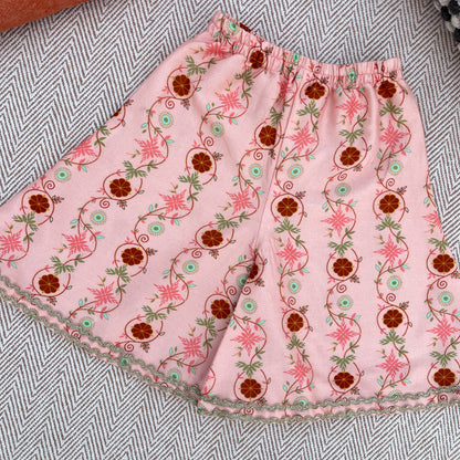 Chanderi 'Little Phoolwari' Kurta Set for Girls