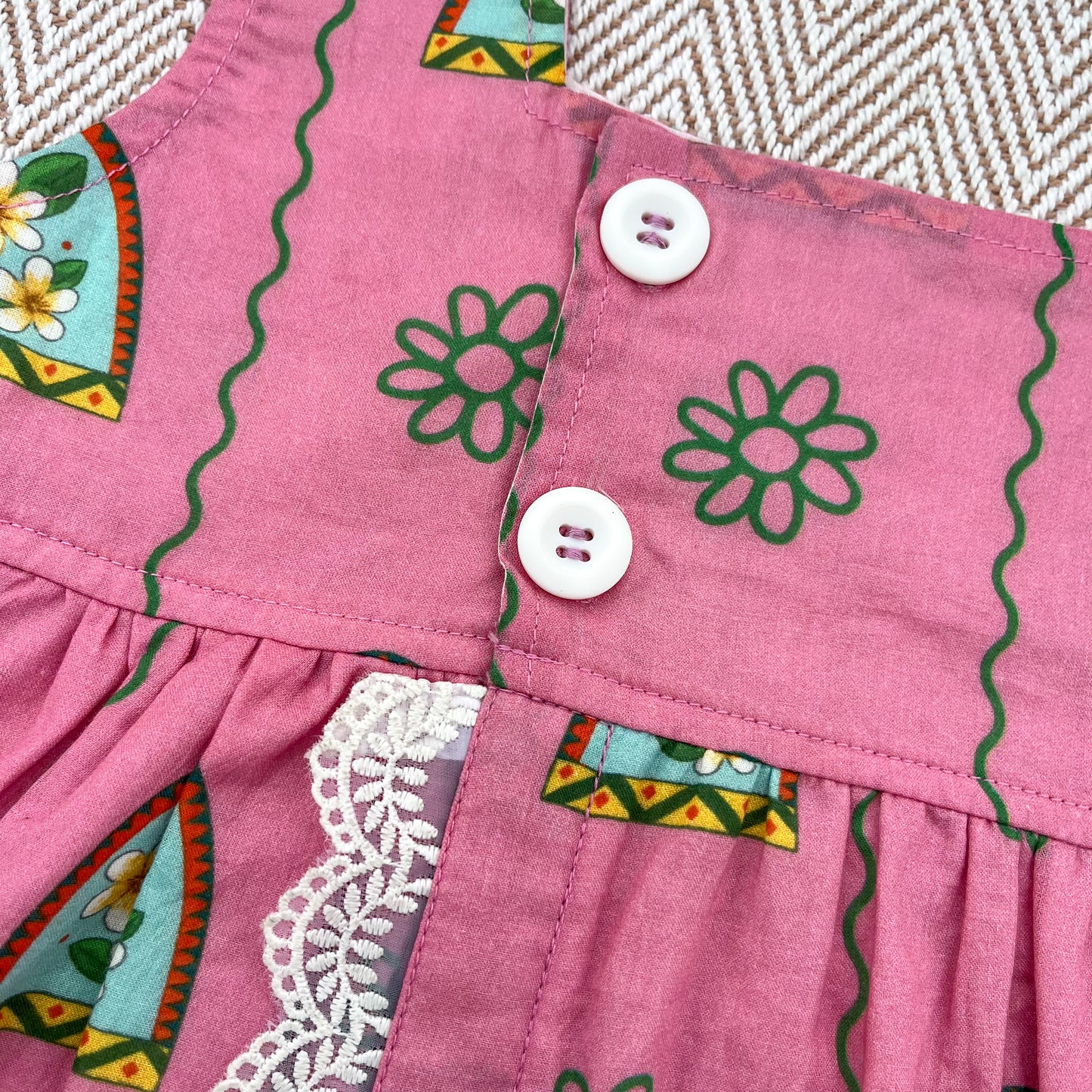 'Nani Ghar ka Champa'- Organic Cotton Pink Floral Frock