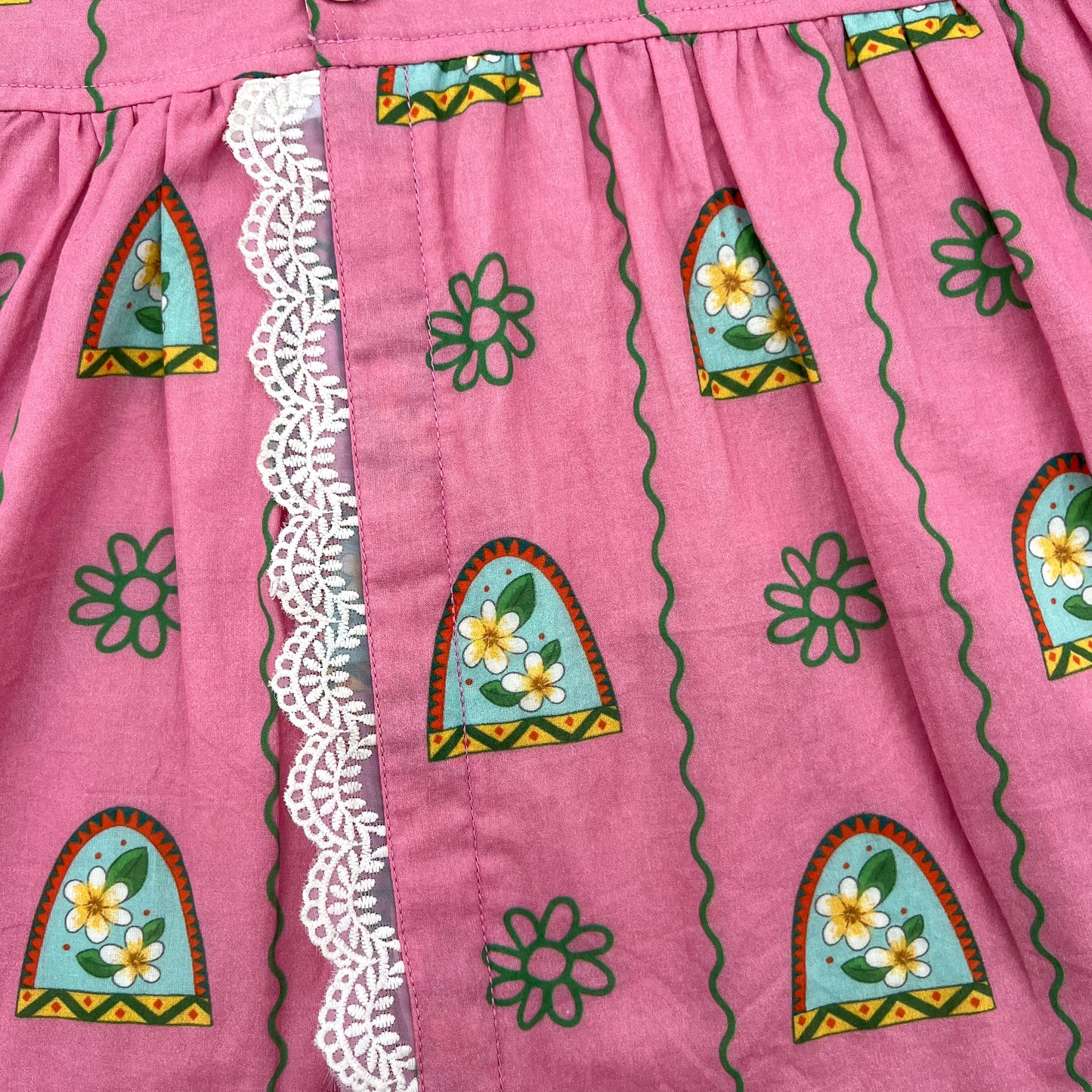 'Nani Ghar ka Champa'- Organic Cotton Pink Floral Frock
