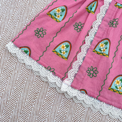 'Nani Ghar ka Champa'- Organic Cotton Pink Floral Frock