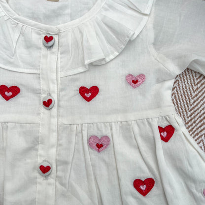 Organic cotton Embroidered frock for infants, toddlers and kids- perfect for festive occasions