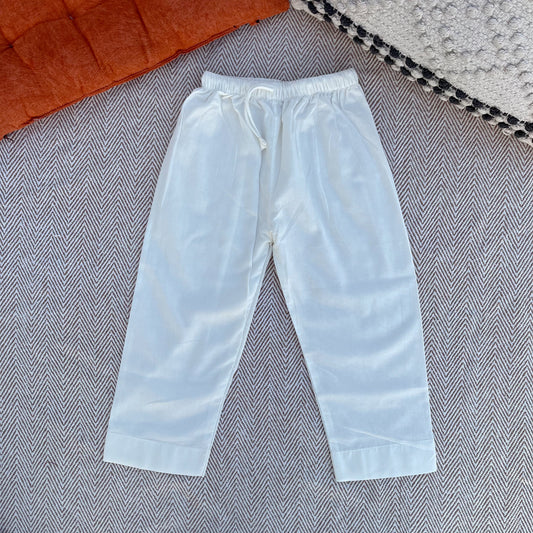 Organic Cotton Unisex Pyjama- White