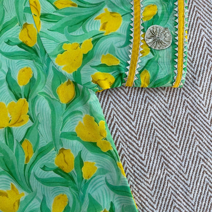 Pure Chanderi Silk Gota Patti Kurta set