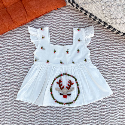 Organic cotton Embroidered frock for infants, toddlers and kids- perfect for festive occasions