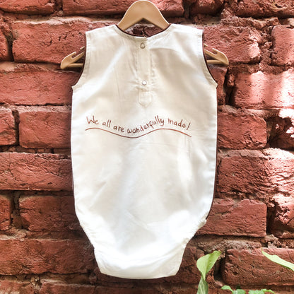 We Are All Wonderfully Made Cotton Onesie(White)