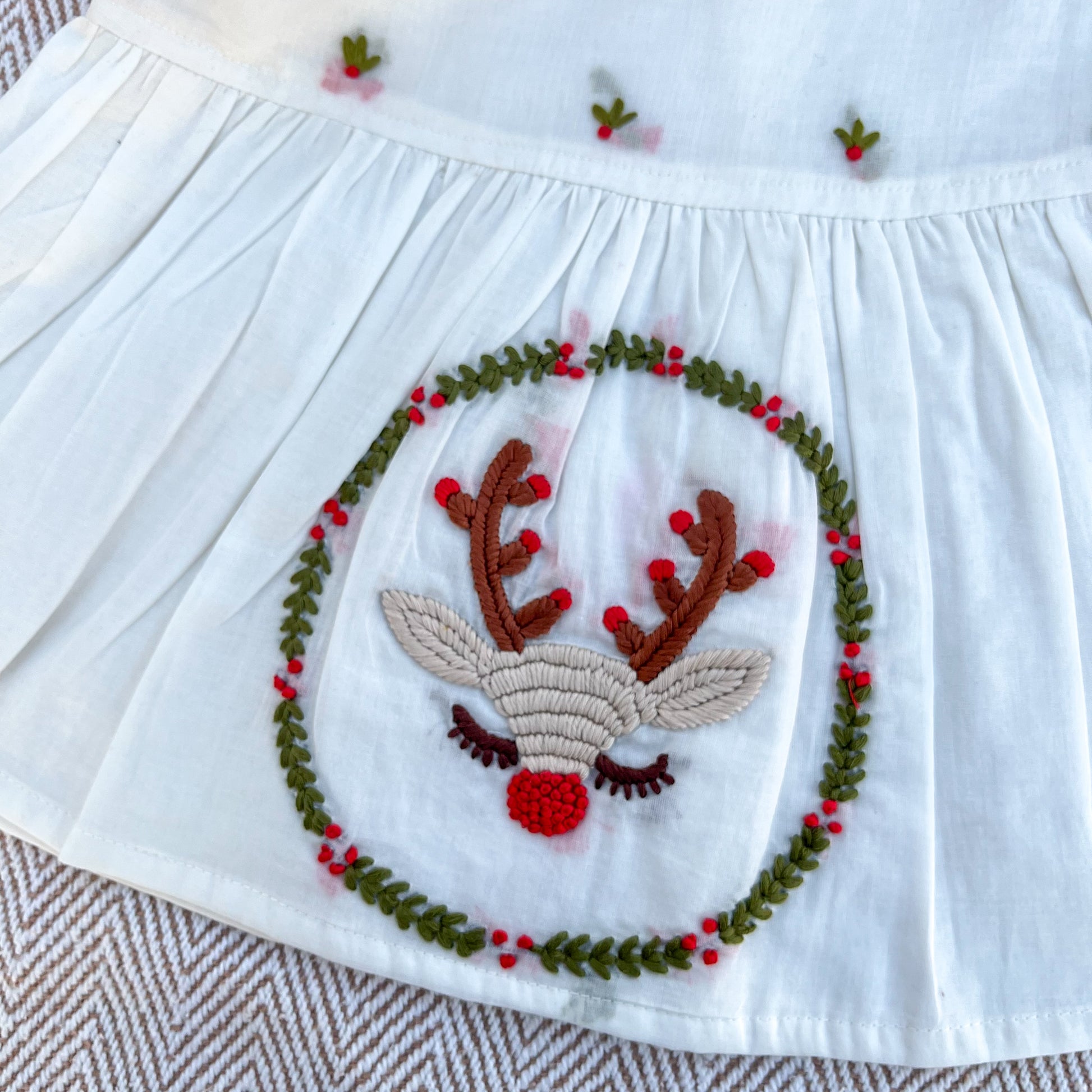 Organic cotton Embroidered frock for infants, toddlers and kids- perfect for festive occasions