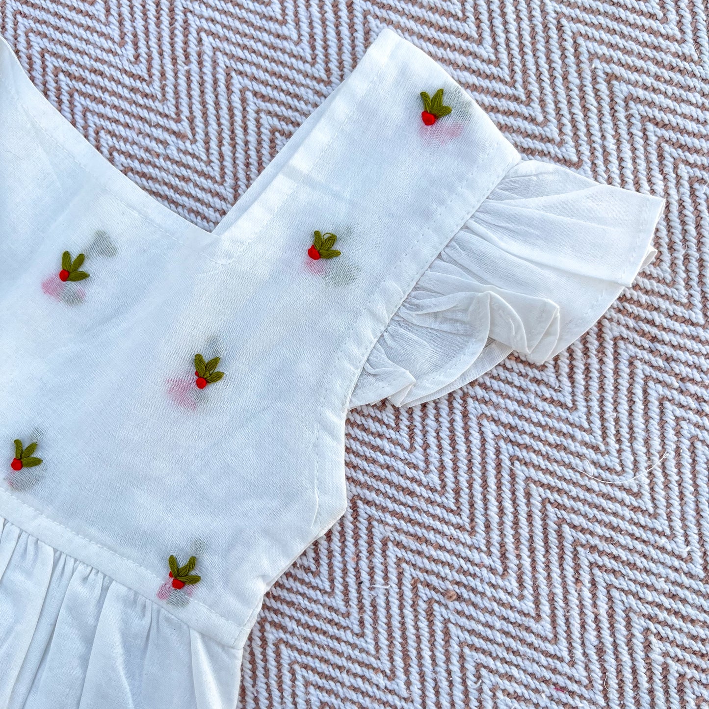 Organic cotton Embroidered frock for infants, toddlers and kids- perfect for festive occasions